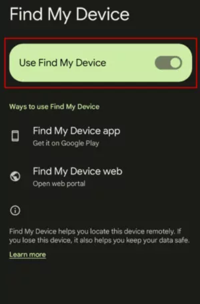 android find my device