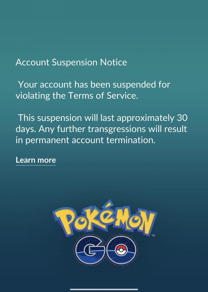 pokemon go ban wave