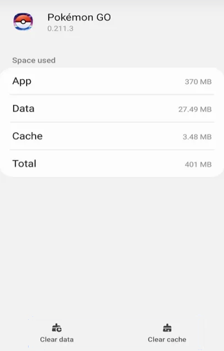 clear cache pokemon go