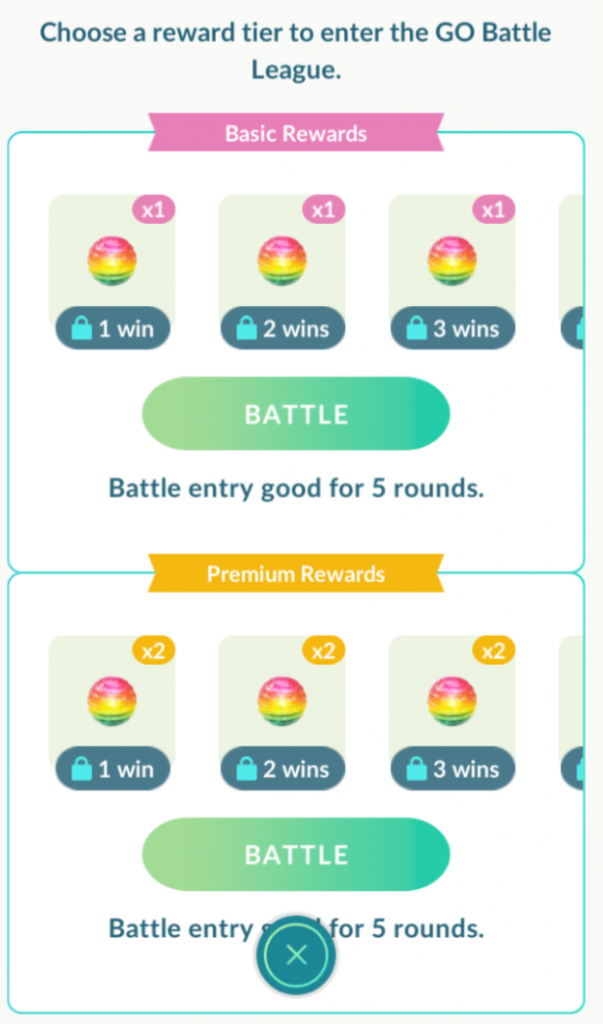pokemon go PVP Battle League reward