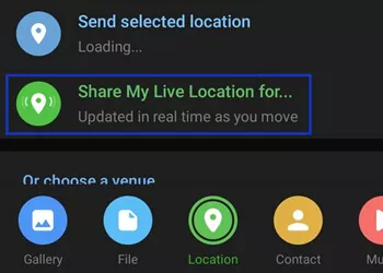 Send Fake Live Location on Telegram